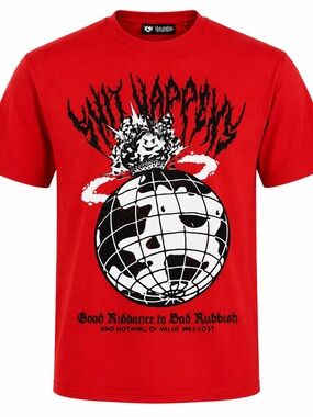 Cool Shirtz Good Riddance to Bad Rubbish Graphic Tee Red Men’s Large